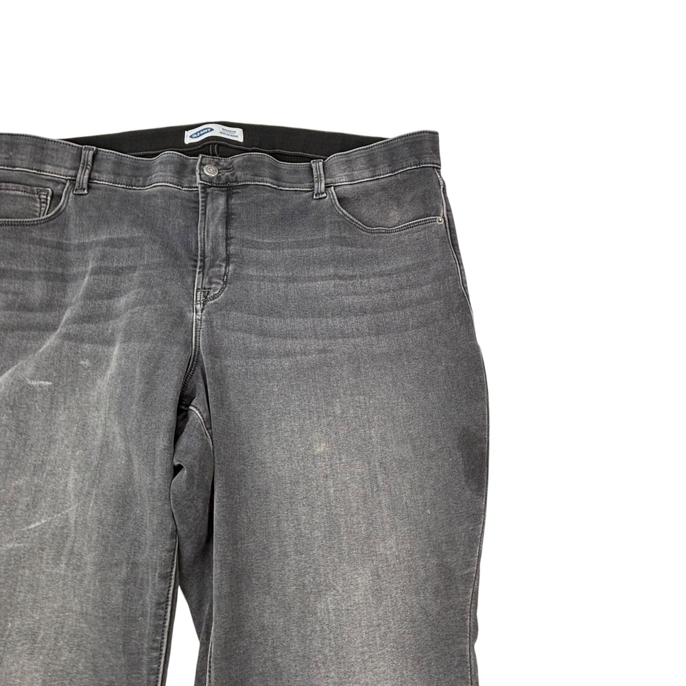 Old Navy Women Plus 24 Rockstar Super Skinny Gray Built-In‎ Warm Stretch Jeans - Picture 8 of 16